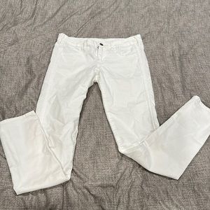 White jeans low rise